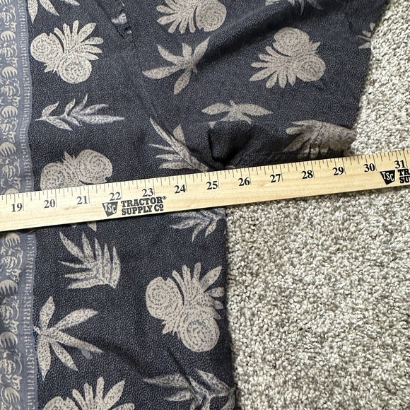 BARACUTA Shirt Men Size L Silk Short Sleeve Black Button Up - Picture 5 of 7